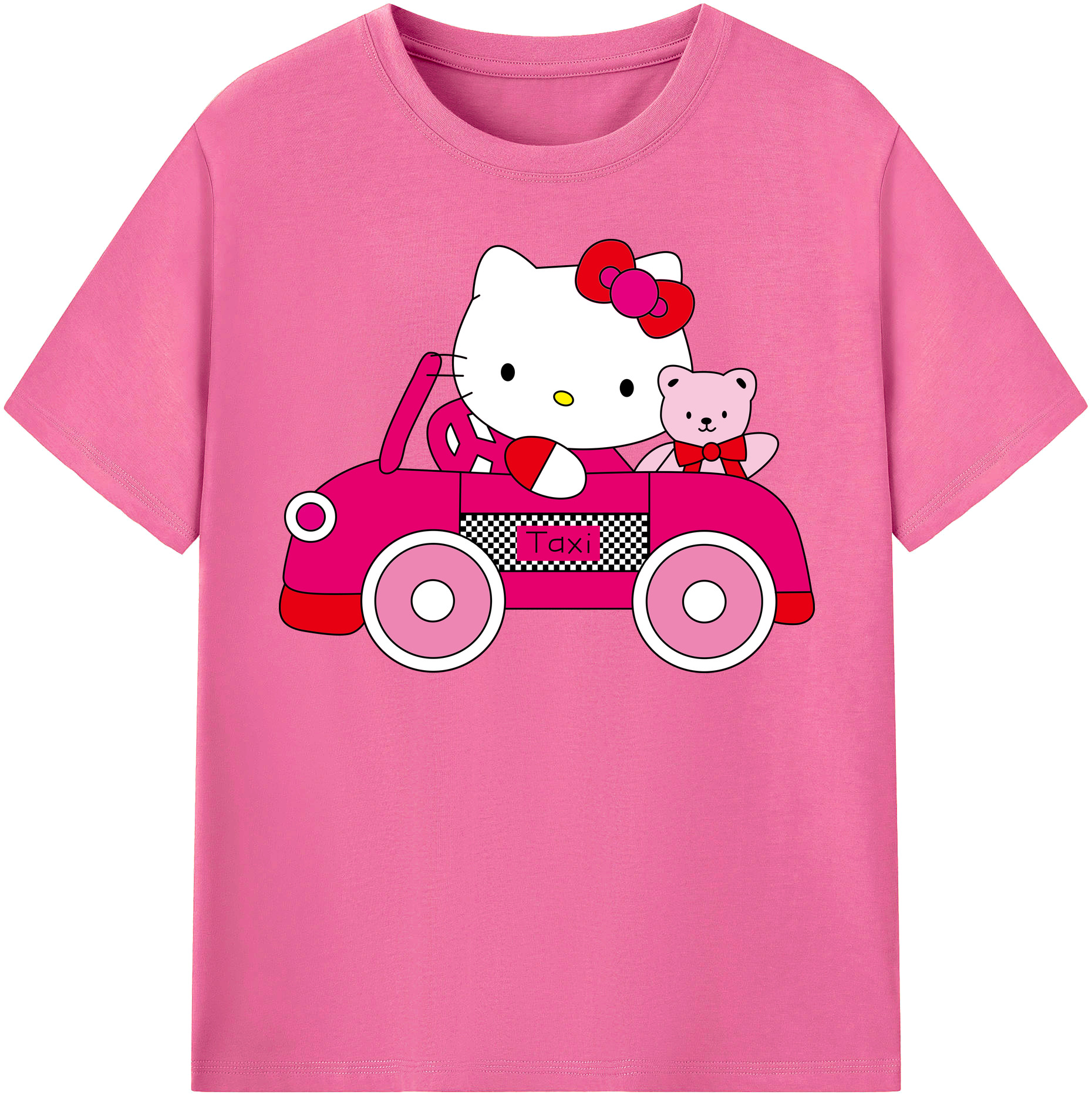 （画像用） Hello Kitty ハローキティ レディースカジュアルプリントTシャツ（綿100％）